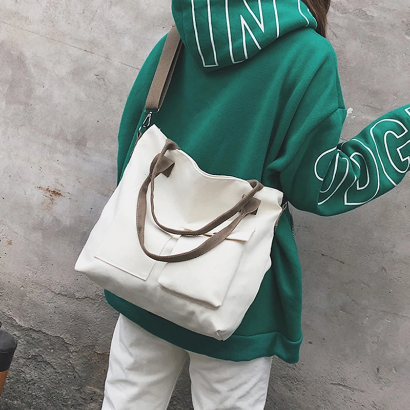 Women Casual Tote Bags Shoulder Bags Large Capacity Canvas Bags Solid Color Retro Ladies Portable Eco Fashion Girls
Women Casual Tote Bags Shoulder Bags Large Capacity Canvas Bags Solid Color Retro Ladies Portable Eco Fashion Girls