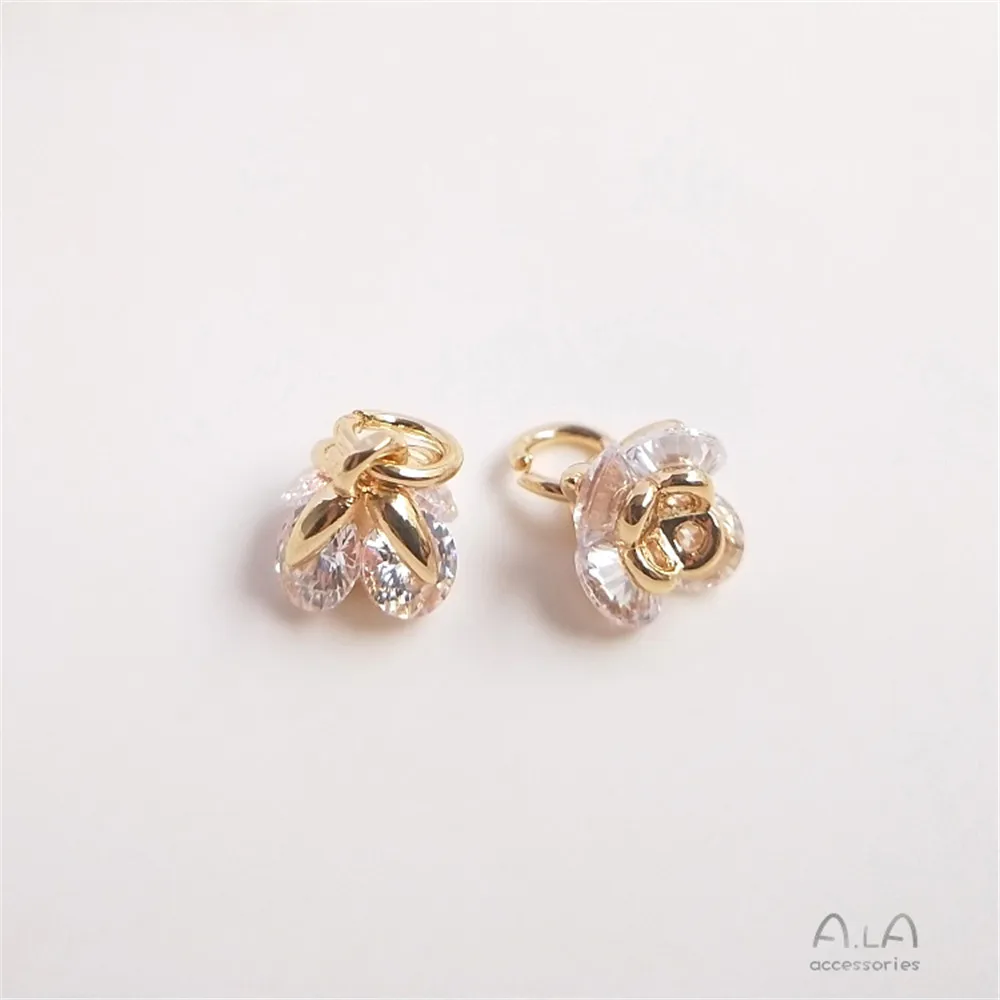 14K bag golden cubic zirconia socket pendant handmade DIY necklace bracelet jewelry earring pendant
14K bag golden cubic zirconia socket pendant handmade DIY necklace bracelet jewelry earring pendant