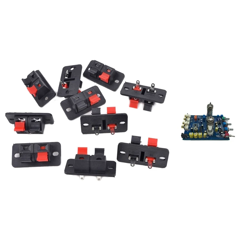 10Pcs 2 Way Stereo Speaker Plate Terminal Strip Push Connector Block & 1X Amplificador Bluetooth Tube Preamplifier
10Pcs 2 Way Stereo Speaker Plate Terminal Strip Push Connector Block & 1X Amplificador Bluetooth Tube Preamplifier