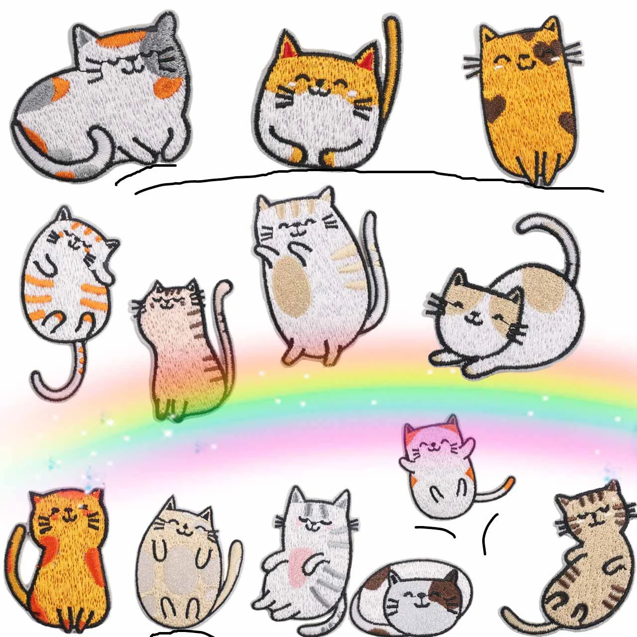 15PCS Patch Cat Cartoon Cute Cat Embroidery Cloth Sticker Patch DIY Children's clothing Bags Hat Badges Lroning Sewing patch
15PCS Patch Cat Cartoon Cute Cat Embroidery Cloth Sticker Patch DIY Children's clothing Bags Hat Badges Lroning Sewing patch
