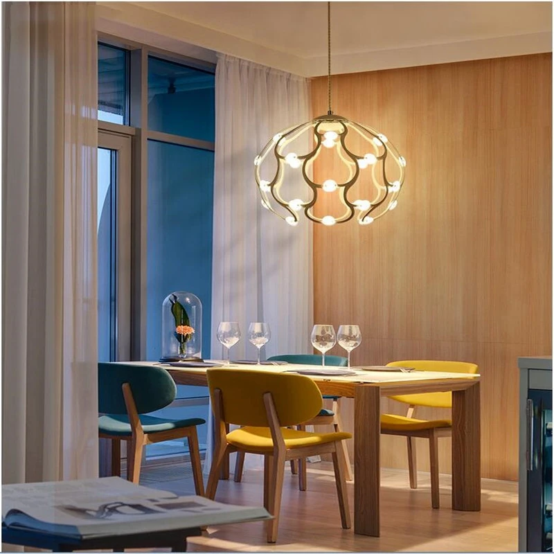 Modern Led Pendant Light Ironcage Lampshade Pendant Lamp Dinning Room Kitchen Metal Hanging Lamp Droplight Led Lighting Fixture
Modern Led Pendant Light Ironcage Lampshade Pendant Lamp Dinning Room Kitchen Metal Hanging Lamp Droplight Led Lighting Fixture