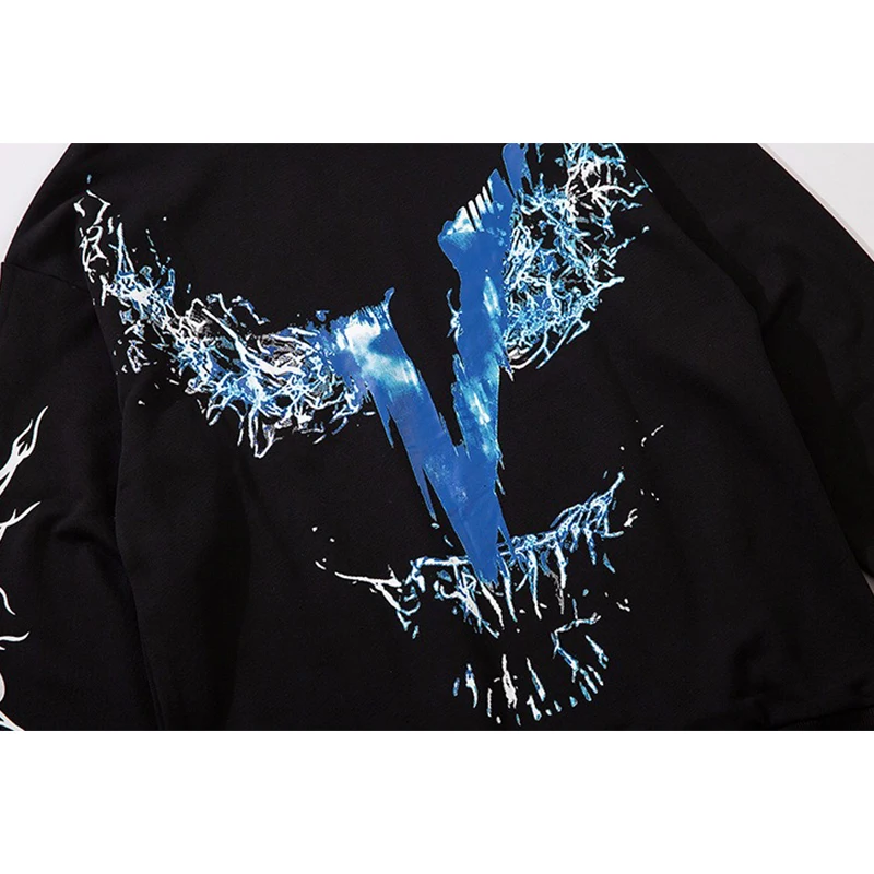 Lightning Print Hooded Sweatshirts Hoodie Hip Hop Streetwear Fashion Casual All-match Punk Rock Harajuku Tops Hoodie Outwear Men 
Lightning Print Hooded Sweatshirts Hoodie Hip Hop Streetwear Fashion Casual All-match Punk Rock Harajuku Tops Hoodie Outwear Men