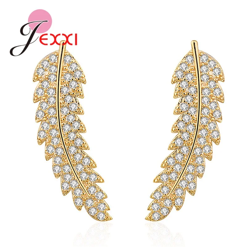 New 925 Sterling Silver Stud Earrings For Women Delicate Feather & Leaf Shaped Party Daily Gift Fashion Jewelry
New 925 Sterling Silver Stud Earrings For Women Delicate Feather & Leaf Shaped Party Daily Gift Fashion Jewelry