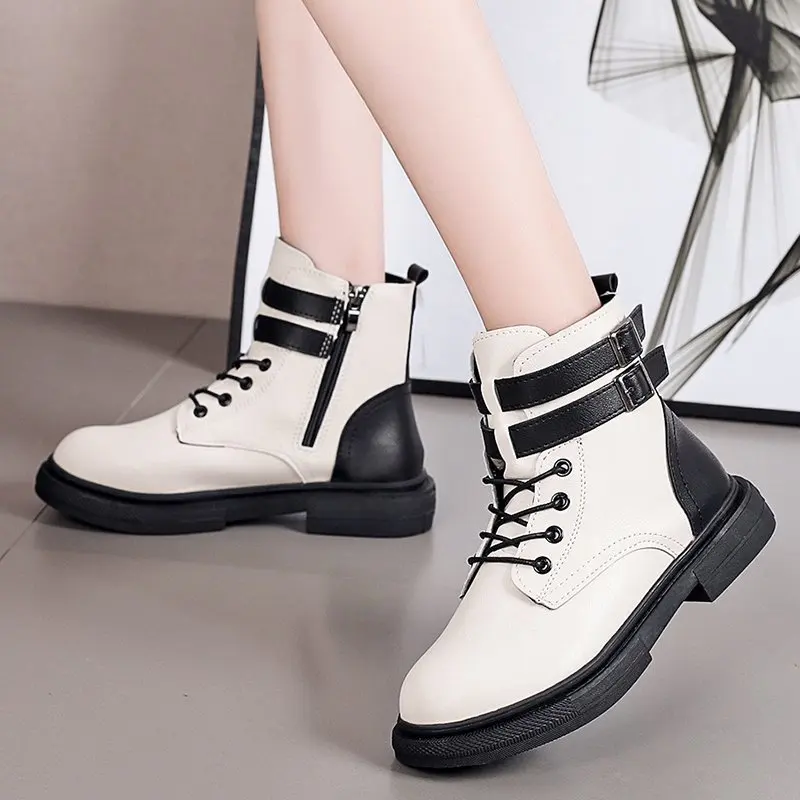 New Zipper Boots Fashion Womens Boots Ankle Platform Shoes Women Western Boots Platform Buckle Rubber Boots Women Black White
New Zipper Boots Fashion Womens Boots Ankle Platform Shoes Women Western Boots Platform Buckle Rubber Boots Women Black White