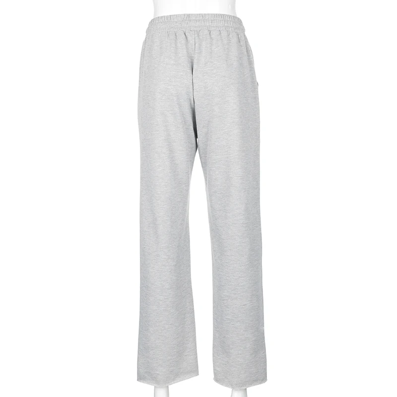 SEASONS Drawstring Elastic Waist Hole Straight Pants Women Streetwear Gray Spring Autumn Sweatpants Women Trousers ASPA80612
SEASONS Drawstring Elastic Waist Hole Straight Pants Women Streetwear Gray Spring Autumn Sweatpants Women Trousers ASPA80612