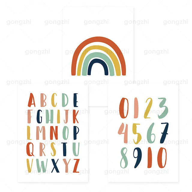 Abstract Rainbow Multicolor Wall Painting Alphabet Arabic Numerals Minimalism Modern Early Education Decor Canvas Print Poster
Abstract Rainbow Multicolor Wall Painting Alphabet Arabic Numerals Minimalism Modern Early Education Decor Canvas Print Poster