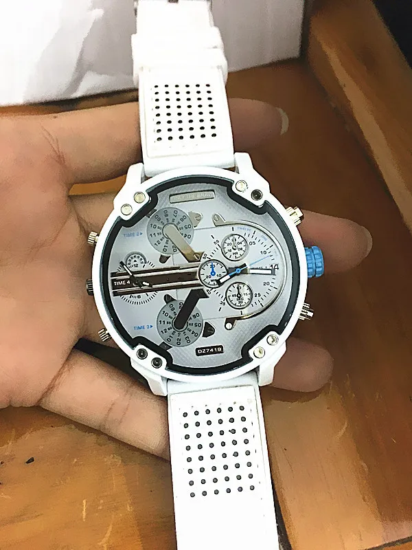Мужские часы с большим циферблатом новые модные индивидуальные силиконовым