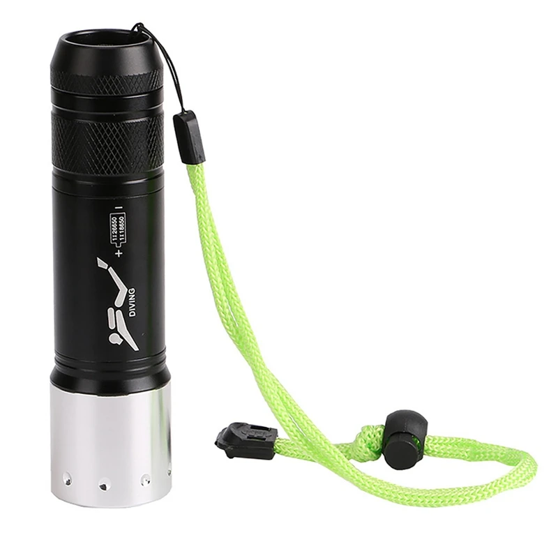 Professional Diving Torch Waterproof 3-Modes T6 Dive Diving Flashlight Underwater Torch 1X18650/3XAAA/1 X 26650 Battery
Professional Diving Torch Waterproof 3-Modes T6 Dive Diving Flashlight Underwater Torch 1X18650/3XAAA/1 X 26650 Battery