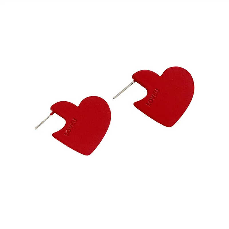 New Korean Earring Metal Red Love Heart Stud Earrings For Women Girls Cute Heart Earrings Brinco Fashion Gifts Party Jewelry
New Korean Earring Metal Red Love Heart Stud Earrings For Women Girls Cute Heart Earrings Brinco Fashion Gifts Party Jewelry
