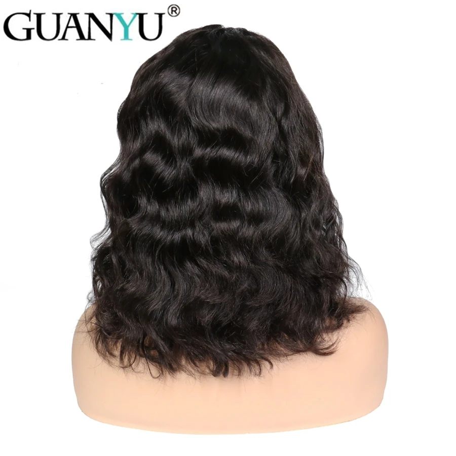 Натуральные волнистые бразильские волосы Remy короткий Боб 13*4 человеческие на