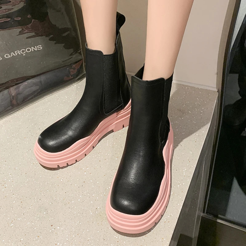 Rimocy Chunky Platform Ankle Boots Women Autumn 2021 Round Toe Thick Bottom Chelaea Boots Woman Height Increasing Short Botas
Rimocy Chunky Platform Ankle Boots Women Autumn 2021 Round Toe Thick Bottom Chelaea Boots Woman Height Increasing Short Botas