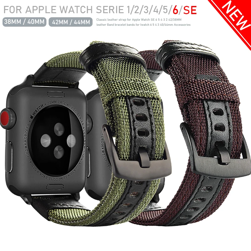 Loop Strap for Apple Watch Band 38/42mm iWatch Outdoor sports leather bracelet bands for Apple watch series 6/SE/5/4/3 44/40mm
Loop Strap for Apple Watch Band 38/42mm iWatch Outdoor sports leather bracelet bands for Apple watch series 6/SE/5/4/3 44/40mm
