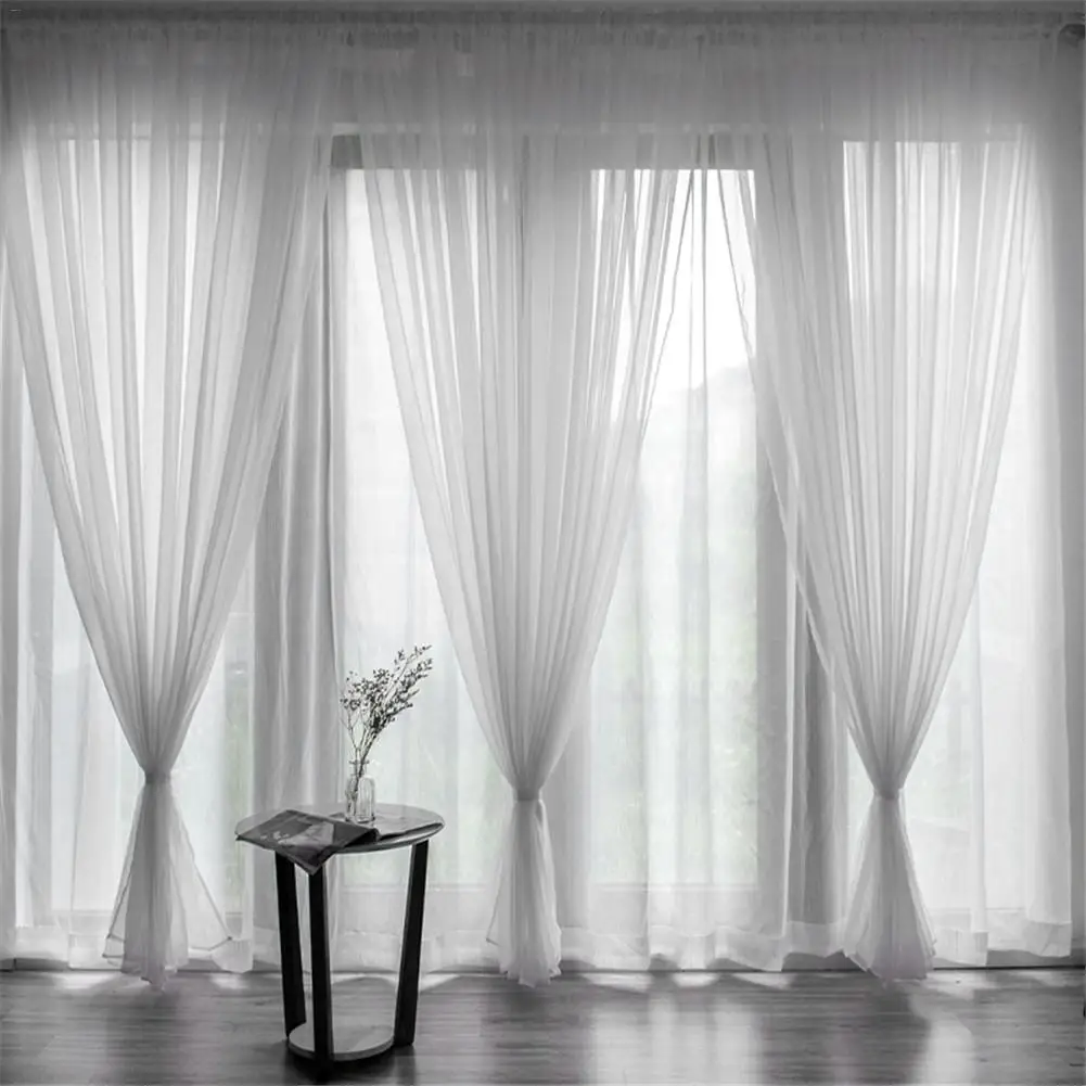 2pcs/1pcs 140*240/100*200cm European Pure White Gauze Curtain White Sheer Curtains Window Tulle Curtain for Wedding Home Kitchen
2pcs/1pcs 140*240/100*200cm European Pure White Gauze Curtain White Sheer Curtains Window Tulle Curtain for Wedding Home Kitchen