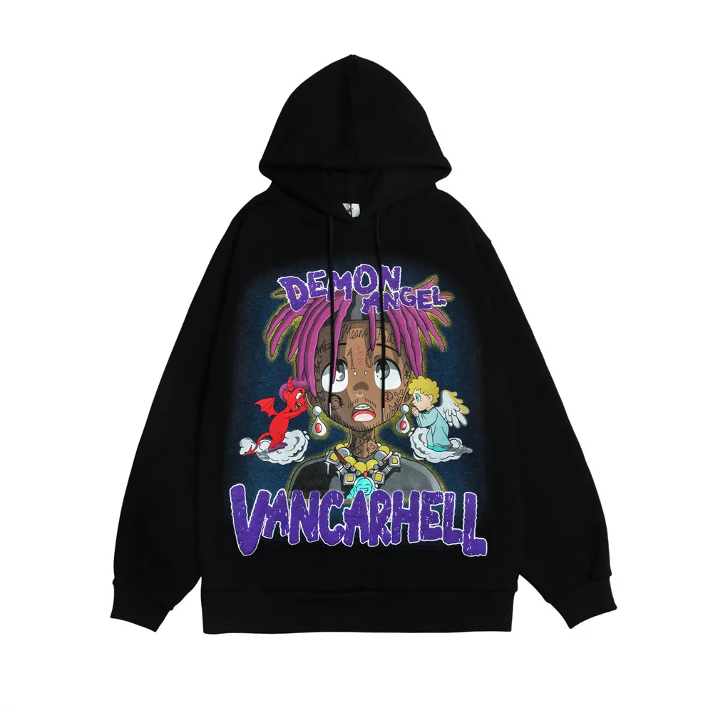 Hip Hop Fleece Hoodie Streetwear Men Harajuku Anime Cartoon Letter Print Hooded Sweatshirts Autumn Winter Casual Cotton Pullover
Hip Hop Fleece Hoodie Streetwear Men Harajuku Anime Cartoon Letter Print Hooded Sweatshirts Autumn Winter Casual Cotton Pullover