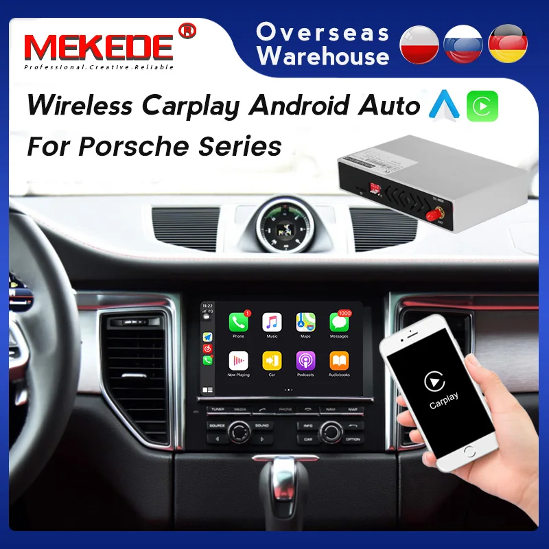 

NEW Android Wireless Carplay Auto box For Porsche/Panamera/Cayenne/Macan/Cayman/Boxster 911 718 PCM 3.1/4.0 Android Auto BT