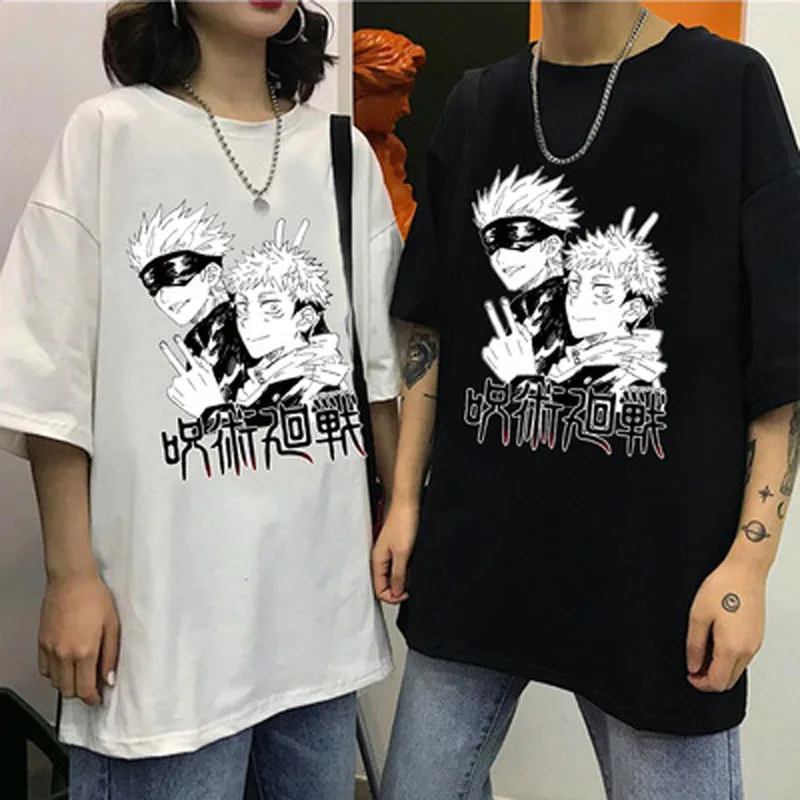 Conjuration Back Jujutsu Kaisen Shirt Printing Casual Tops For Women Loose Men's Short Sleeve Shirt Unisex Clothing
Conjuration Back Jujutsu Kaisen Shirt Printing Casual Tops For Women Loose Men's Short Sleeve Shirt Unisex Clothing