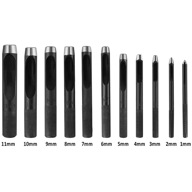 5Pcs 6/7/8/9/10X3mm Diy Drilling Bit Leather Craft Puncher & 11Pcs Round Steel Hollow Punch Set, 1-11mm Hole Punch Tools
5Pcs 6/7/8/9/10X3mm Diy Drilling Bit Leather Craft Puncher & 11Pcs Round Steel Hollow Punch Set, 1-11mm Hole Punch Tools