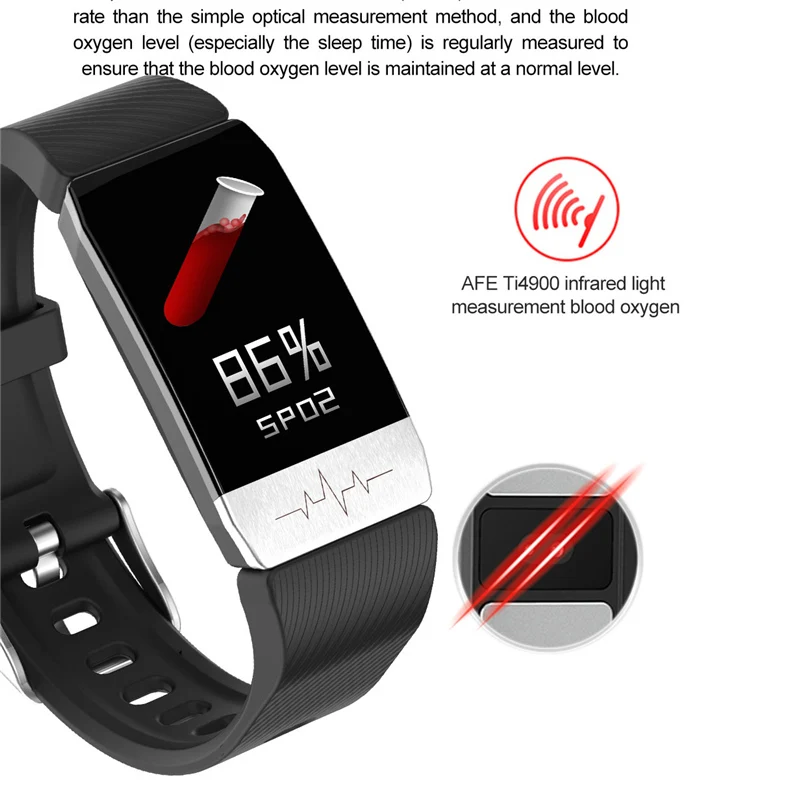 Smart Bracelet Waterproof Body Fitness Tracker Heart Rate Blood Pressure Monitor Call Reminder Sports Smart Bracelet T1S
Smart Bracelet Waterproof Body Fitness Tracker Heart Rate Blood Pressure Monitor Call Reminder Sports Smart Bracelet T1S