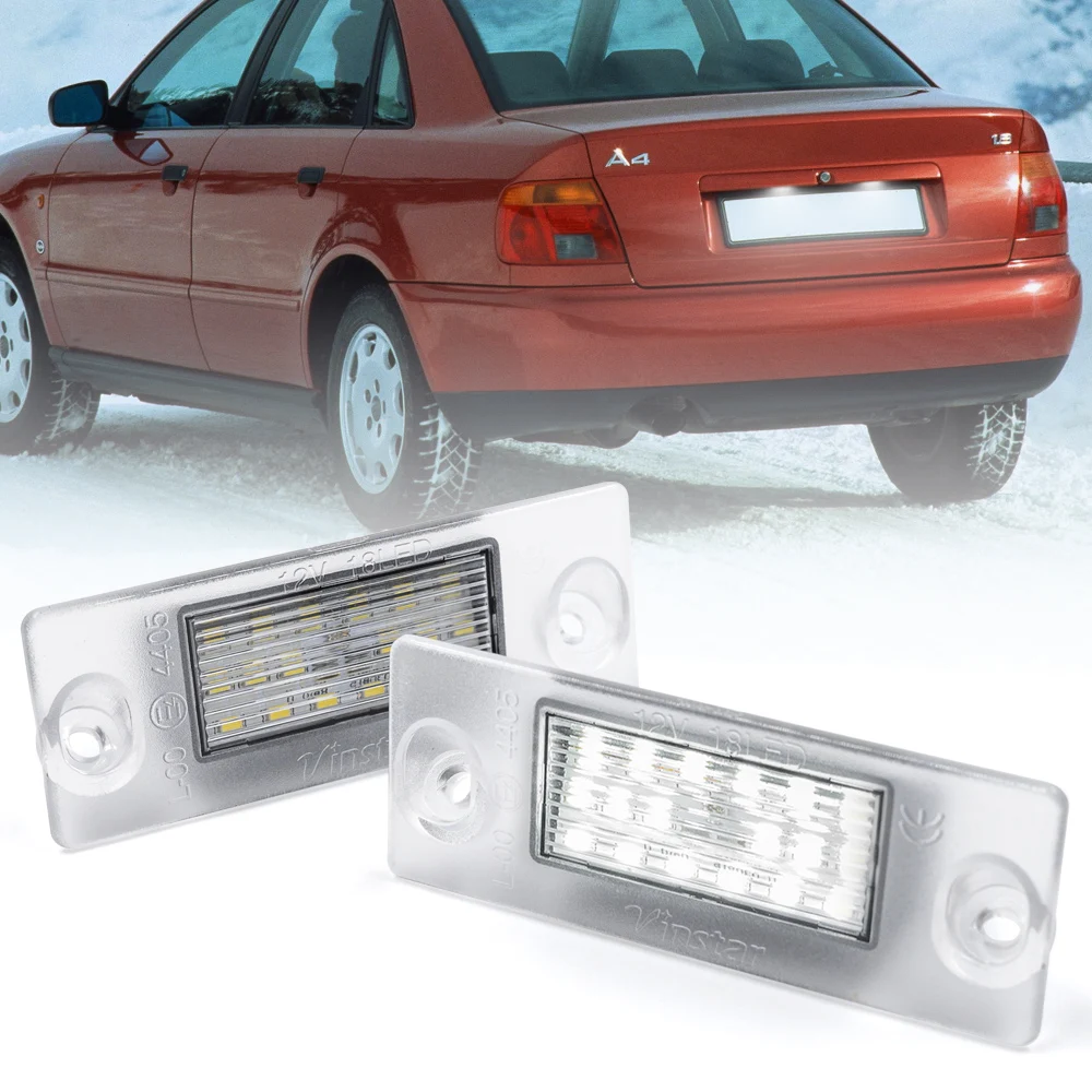 

2pc LED License Number Plate Lights Lamp For Audi A4 B5 95-2001 S4 B5 Avant 96-03 A3 8L 96-00 A3 S3 Sportback A4 S4 Avant 95-99