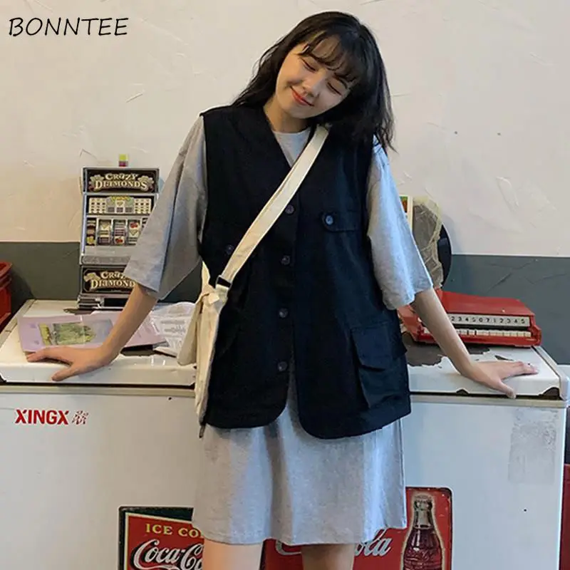 Vests Women Japan Style Harajuku Cargo Retro Sleeveless Spring Chic Leisure Teens Outwear College Popular Lady Army Green Jacket
Vests Women Japan Style Harajuku Cargo Retro Sleeveless Spring Chic Leisure Teens Outwear College Popular Lady Army Green Jacket