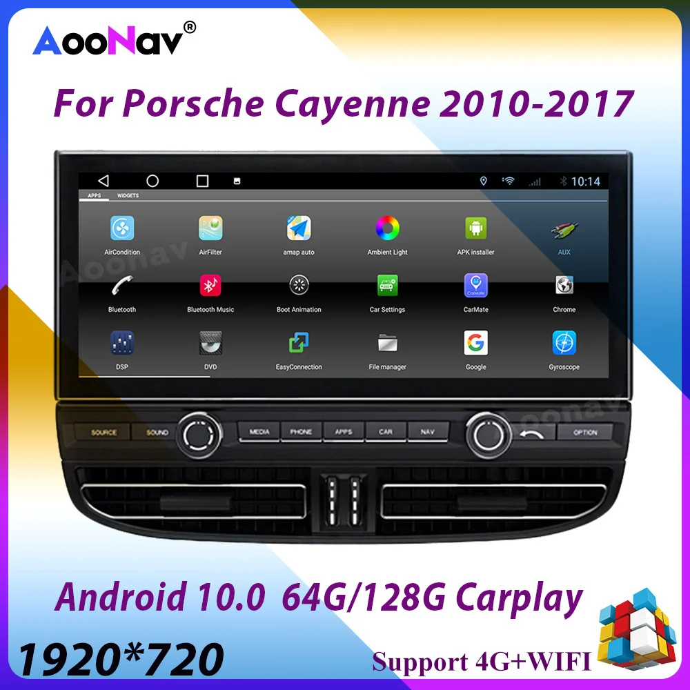 Автомобильный мультимедийный плеер, 12,3 дюймов, Android 10,0, радио для Porsche Cayenne 2010-2017, аудио, GPS-навигация, стереоприемник, головное устройство
Автомобильный мультимедийный плеер, 12,3 дюймов, Android 10,0, радио для Porsche Cayenne 2010-2017, аудио, GPS-навигация, стереоприемник, головное устройство