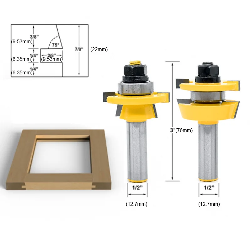 2 шт., фрезы для резки, 1/2 или 1/4 дюйма
2 шт., фрезы для резки, 1/2 или 1/4 дюйма
