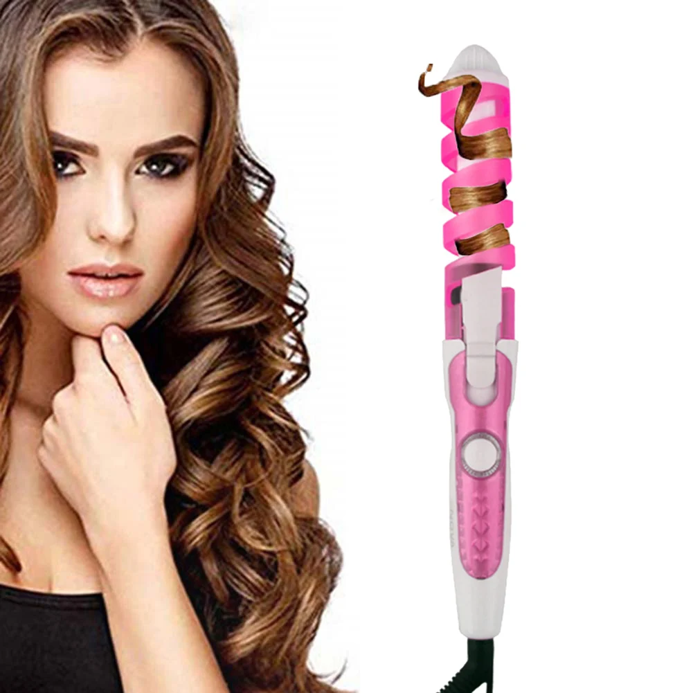 Portable Spiral Hair Curler Electric Ceramic Curling Wand Hair Wave Curlers Rollers Fast-setting Hairdressing Bar for Home
Portable Spiral Hair Curler Electric Ceramic Curling Wand Hair Wave Curlers Rollers Fast-setting Hairdressing Bar for Home
