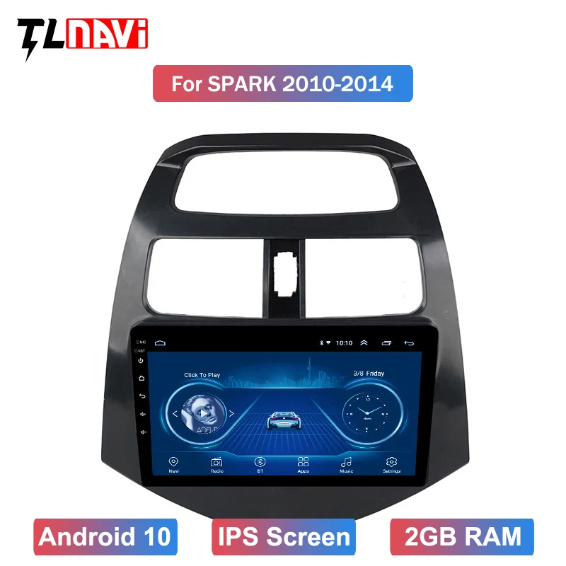 Android 10 для 1CHEVROLET Spark Beat 2010 2011 2012 2013 2014 мультимедийный стерео автомобильный DVD плеер