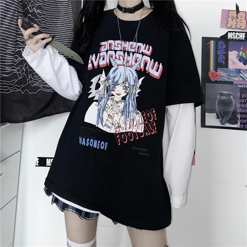Anime Printed Long-Sleeve Tshirt Early Autumn Japanese Cartoon Female Student Korean Version Loose Ins Stitching Fake Two Pieces
Anime Printed Long-Sleeve Tshirt Early Autumn Japanese Cartoon Female Student Korean Version Loose Ins Stitching Fake Two Pieces