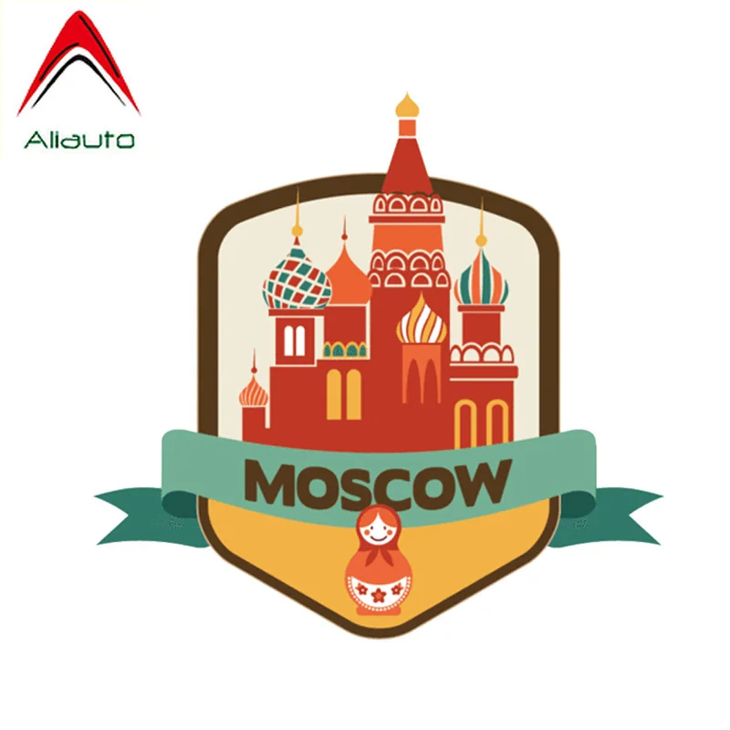 Aliauto Interesting Car Sticker Moscow Russia World City Travel Accessories Cover Scratch PVC Decal for Motorcycle Kia 12cm*12cm |