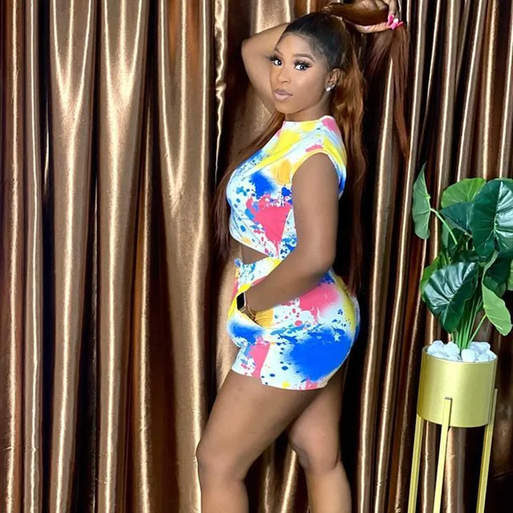 Womens Casual Hot Sale Printed Tie-dye Two-piece Set 
Womens Casual Hot Sale Printed Tie-dye Two-piece Set