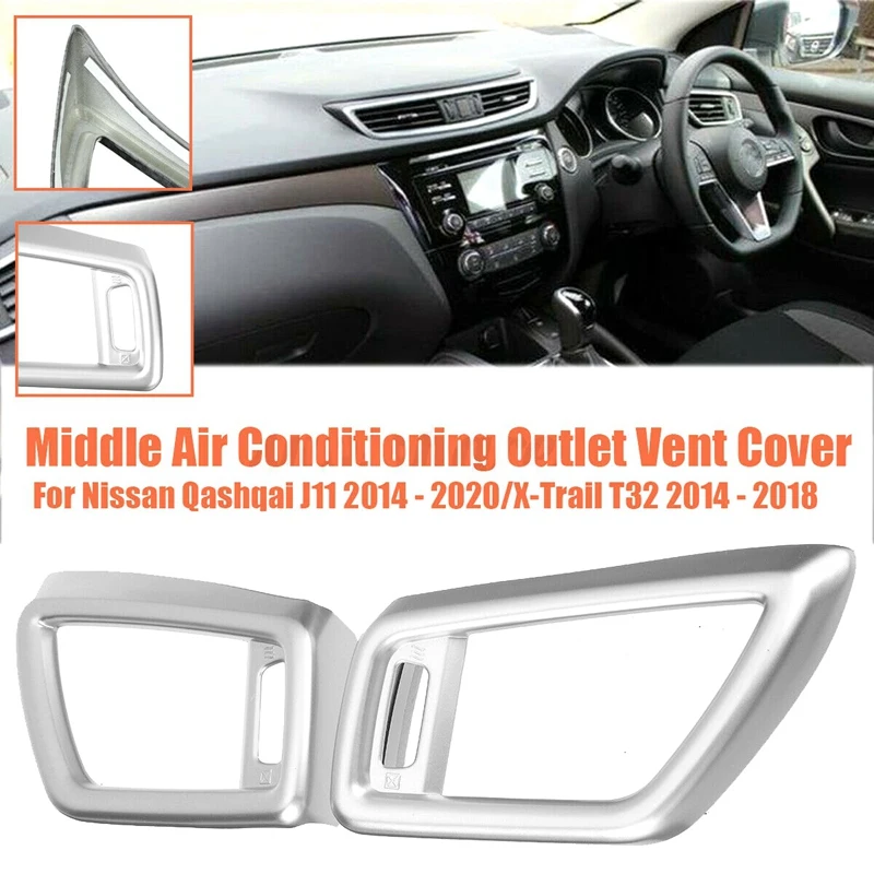 AC Vent Both Sides Left Right Outlet Cover for Nissan Qashqai J11 2014-2020 Silver
AC Vent Both Sides Left Right Outlet Cover for Nissan Qashqai J11 2014-2020 Silver