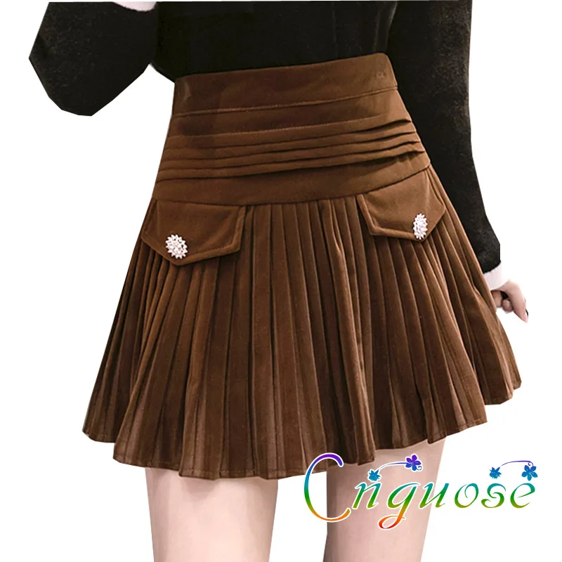 Gold Velvet Women's 2020 New Female Autumn Winter Fashion Korean Cute Mini Pleated Short High Waist a-line Skirts with Womens
Gold Velvet Women's 2020 New Female Autumn Winter Fashion Korean Cute Mini Pleated Short High Waist a-line Skirts with Womens