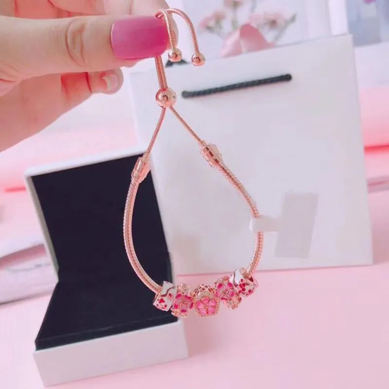 New Pan 925 Silver Romantic Peach Blossom Series Clip Is Suitable For Real Pandora Bracelet Women's Romantic Jewelry
New Pan 925 Silver Romantic Peach Blossom Series Clip Is Suitable For Real Pandora Bracelet Women's Romantic Jewelry