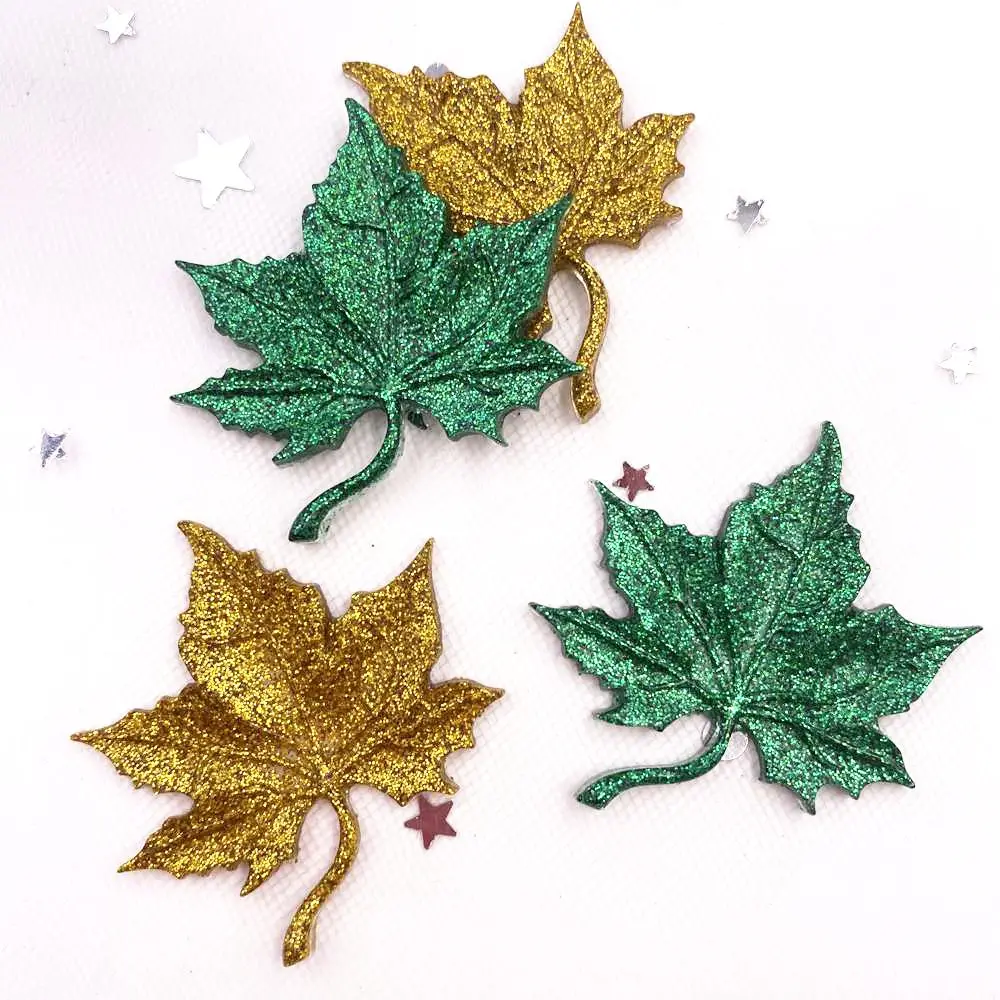 6 шт., блестящие кленовые листья из смолы 
6 шт., блестящие кленовые листья из смолы