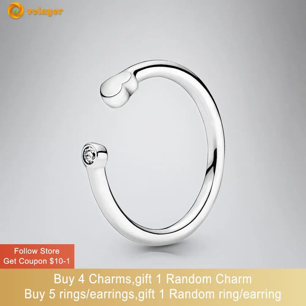 Volayer 925 Sterling Silver Rings Polished Heart Open Rings Original 925 Silver Women's Rings Engagement Rings Women Jewelry
Volayer 925 Sterling Silver Rings Polished Heart Open Rings Original 925 Silver Women's Rings Engagement Rings Women Jewelry