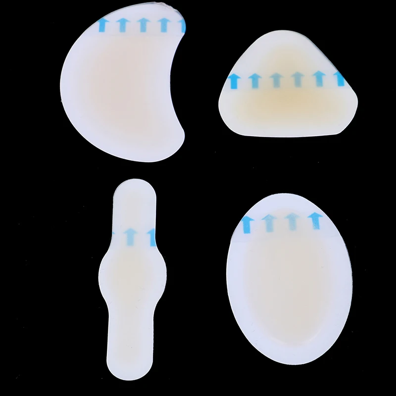 4pcs/set Pedicure Heel Blister Bandages Adhesive Hydrocolloid Gel Plaster Cushions Prevents Rubbing Guard Pads | Красота и здоровье