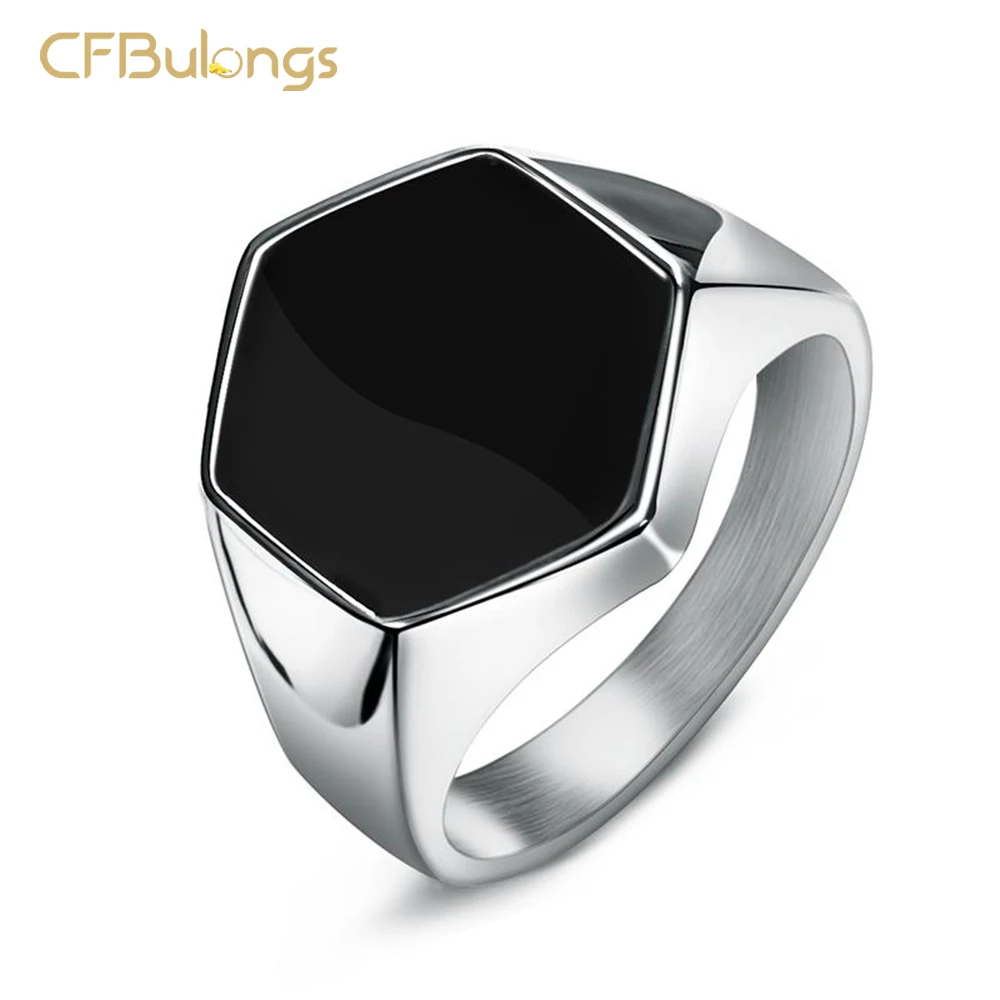 CFBulongs Vintage Gold Hexagon Men's Ring 316L Stainless Steel Antique Silver Color Hip Hop Jewelry Creative Boyfriend Gift
CFBulongs Vintage Gold Hexagon Men's Ring 316L Stainless Steel Antique Silver Color Hip Hop Jewelry Creative Boyfriend Gift