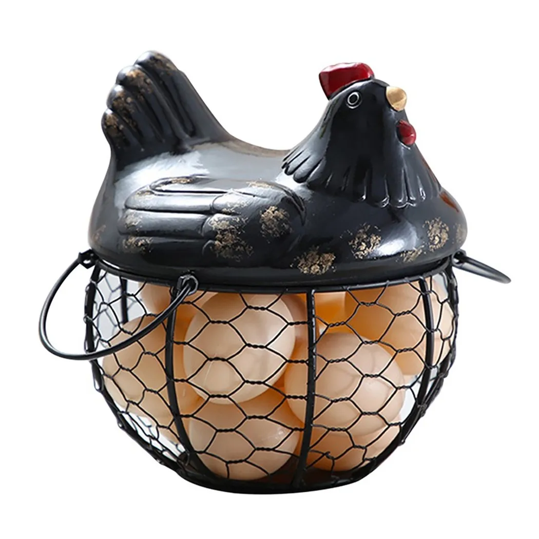 Chicken Shape Decoration Iron Anti-slip Eggs Holder Basket Organizer Storage Fruit Container Kitchen Hen Decor Basket Ceramic
Chicken Shape Decoration Iron Anti-slip Eggs Holder Basket Organizer Storage Fruit Container Kitchen Hen Decor Basket Ceramic