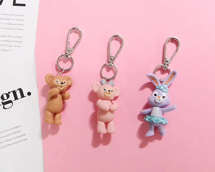 Милый мультяшный брелок Stellalou Rabbit Duffy Bear куклы брелоки для женщин сумки подвески
