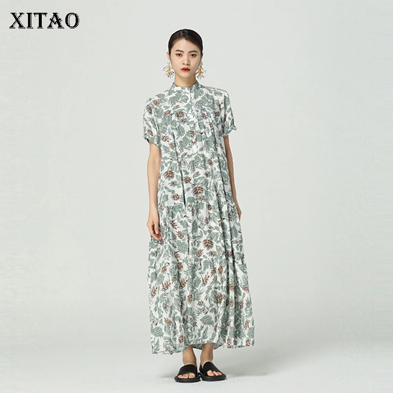 XITAO Leaves Print Pattern Dress Fashion New Vintage Stand Collar Loose Pleated Splicing 2021 Summer Fashion Minority WMD0873
XITAO Leaves Print Pattern Dress Fashion New Vintage Stand Collar Loose Pleated Splicing 2021 Summer Fashion Minority WMD0873