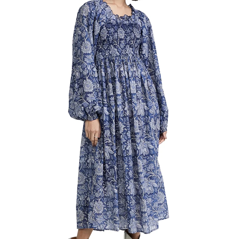 2021 Autumn Women Fashion Blue Print Dress Country Style Long Sleeve Lace Collar Female Long Dress WWJ8236
2021 Autumn Women Fashion Blue Print Dress Country Style Long Sleeve Lace Collar Female Long Dress WWJ8236