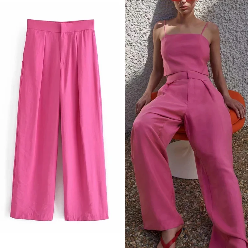TRAF Women Wide Leg Pant Baggy Pants Woman High Waist Trousers Summer 2021 Fashion Straight Trousers Women's Loose Pants
TRAF Women Wide Leg Pant Baggy Pants Woman High Waist Trousers Summer 2021 Fashion Straight Trousers Women's Loose Pants