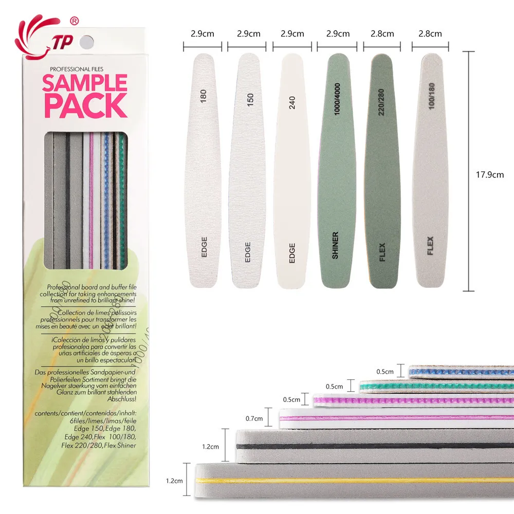 6Pcs/Lot 100/180/240/1000 Grit Nail File Gel Polish File Set Buffer Sandpaper Professional Nails Files For Manicure Remover Tool
6Pcs/Lot 100/180/240/1000 Grit Nail File Gel Polish File Set Buffer Sandpaper Professional Nails Files For Manicure Remover Tool