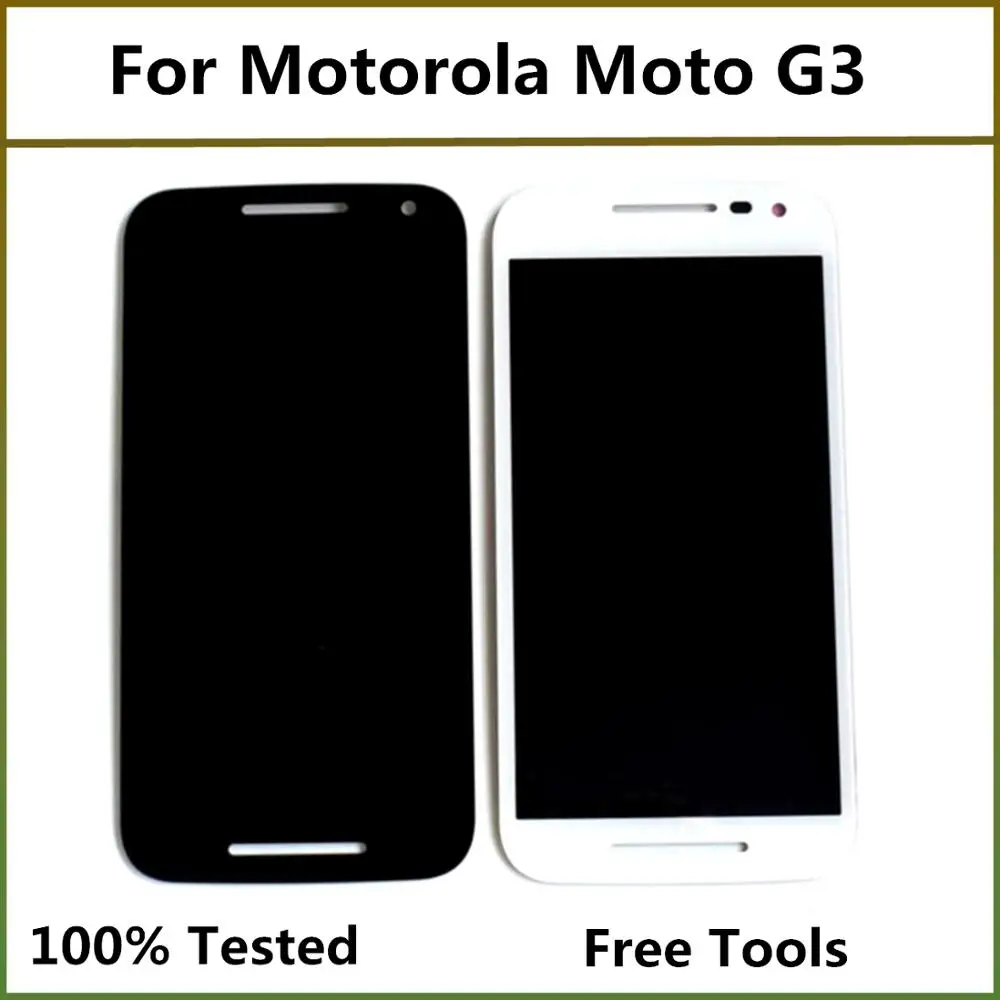 100% протестированный для Moto G3 ЖК дисплей с сенсорным экраном дигитайзер сборка