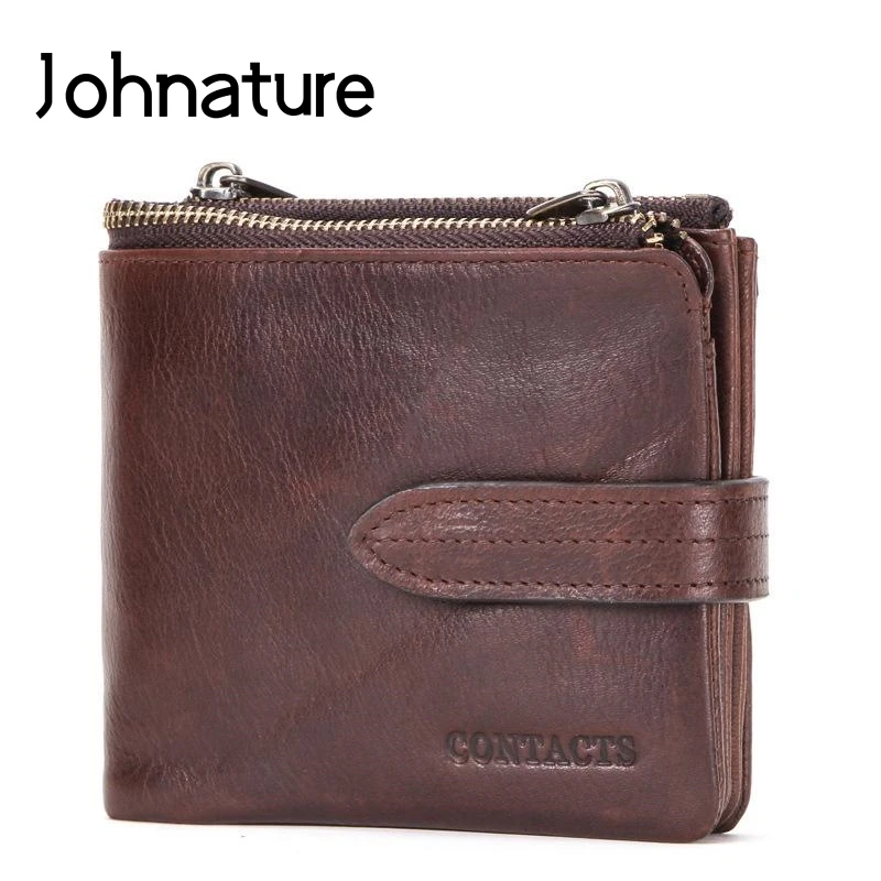 Johnature Fashion Multi Functional Mens Wallets And Purses 2021 New Crazy Horse Leather Zipper & Hasp Short Men Luxury Wallet
Johnature Fashion Multi Functional Mens Wallets And Purses 2021 New Crazy Horse Leather Zipper & Hasp Short Men Luxury Wallet