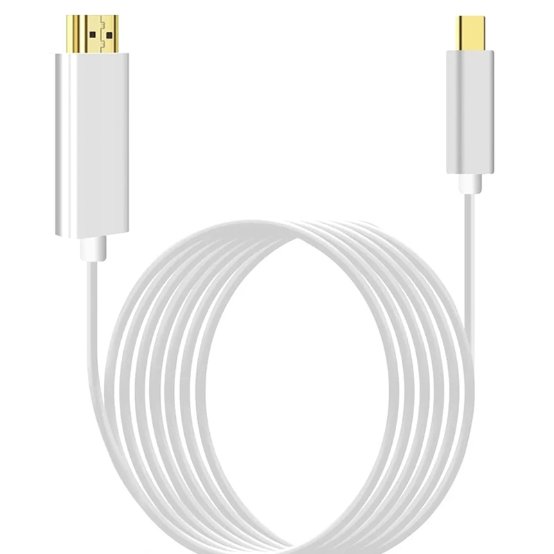 Кабель с разъемами USB 1,8 и USB Type-C на HDMI, 3,1 м 
Кабель с разъемами USB 1,8 и USB Type-C на HDMI, 3,1 м