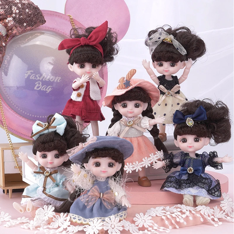 13cm Doll 14 Movable Joint New Body BJD Doll Cute Sweet Brown Big Eye Delicate with Storage Bag Girl DIY Dolls Toy High-end Gift
13cm Doll 14 Movable Joint New Body BJD Doll Cute Sweet Brown Big Eye Delicate with Storage Bag Girl DIY Dolls Toy High-end Gift