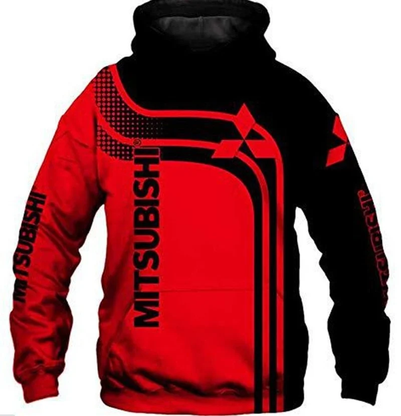 

Толстовка с логотипом автомобиля Mitsubishi, куртка 3D, бейсбольная униформа для гонок, брендовая мужская модная спортивная одежда в стиле Харадз...