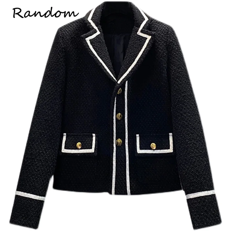 Designer Fashion Button Single Breasted Tweed Short Jacke Coat Women Vintage Elegant Black Cosaco Outerwear Plus Size Clothes
Designer Fashion Button Single Breasted Tweed Short Jacke Coat Women Vintage Elegant Black Cosaco Outerwear Plus Size Clothes